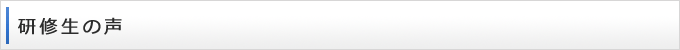 研修生の声